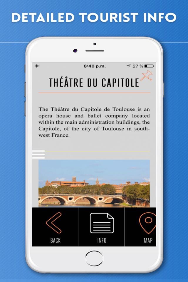 Toulouse Travel Guide and Offline City Street Map screenshot 3