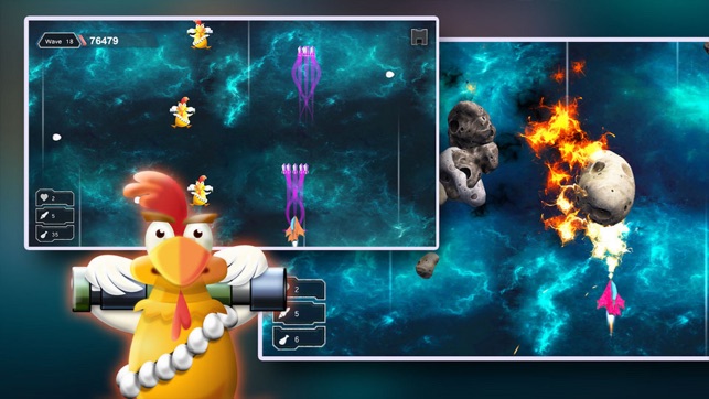 Chicken Attack Space: Ship Defense(圖2)-速報App