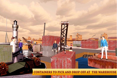 Crane Ship Simulator 3D -  Cargo Transporter and Cruise Boat Parking Game screenshot 3