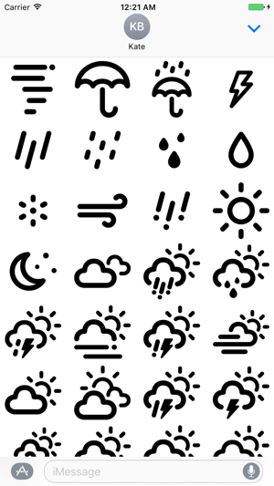 Weather Stickers Black(圖1)-速報App