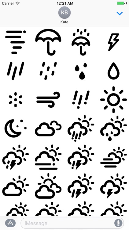 Weather Stickers Black