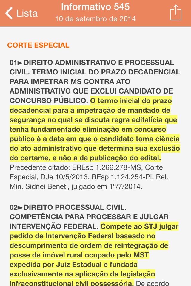 Informativos do STJ screenshot 4