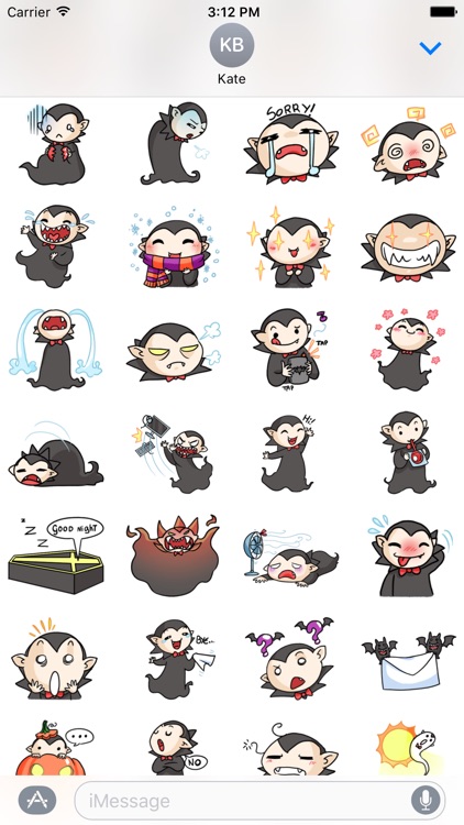 Chibi Vampire Halloween Sticker