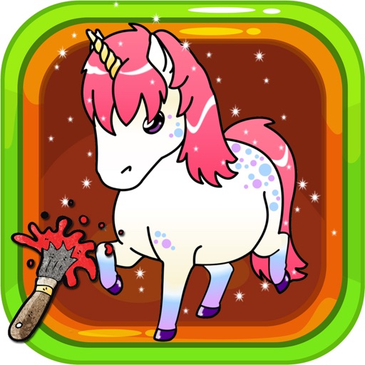 Coloring Board Game Unicorn Icon