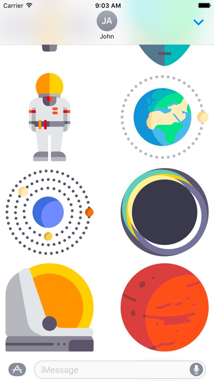 Space Stickers Limited Edition for Messages