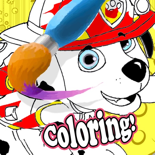 Rescue dog color game paint for baby free to play iOS App