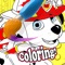 Rescue dog color game paint for baby free to play