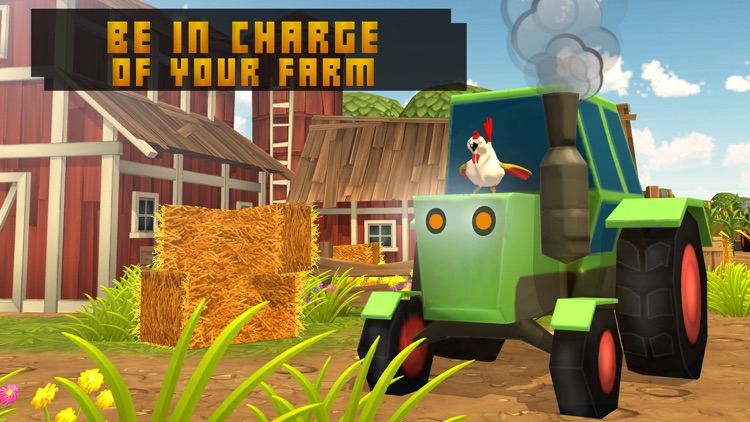 Blocky Farming Simulator USA  Tractor Plow Harvest