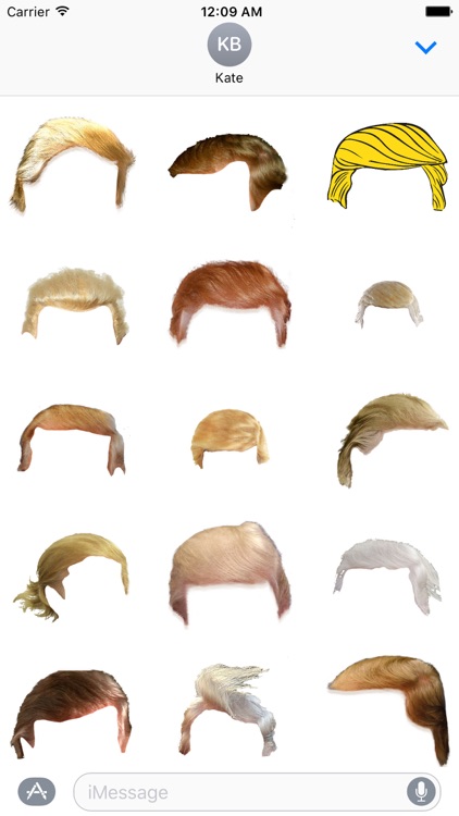 ElectionMoji - Trump Hair Stickers Pack