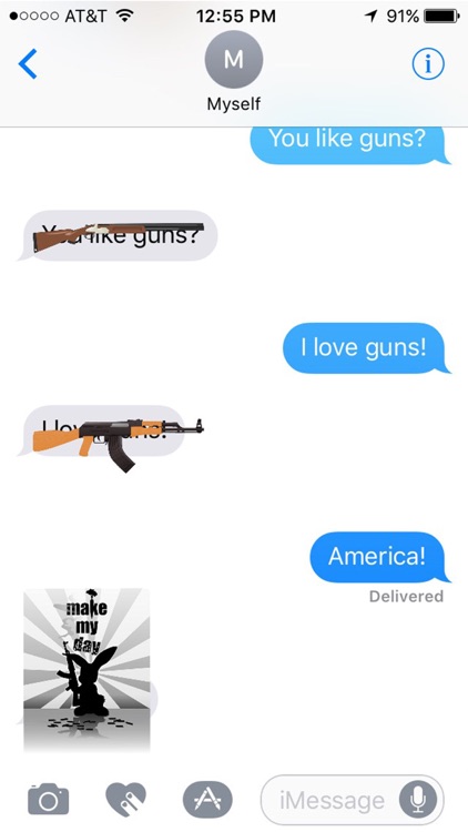 Gun Stickers for iMessage