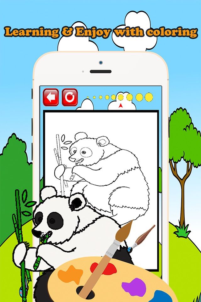 Zoo Animals Coloring Book Educational Toddler Game screenshot 2