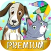 Paint pets in coloring book - Premium