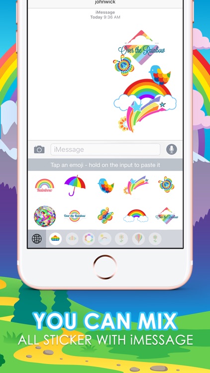 Rainbow Emoji Stickers Keyboard Themes ChatStick