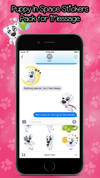 Puppy In Space Stickers Pack for iMessage