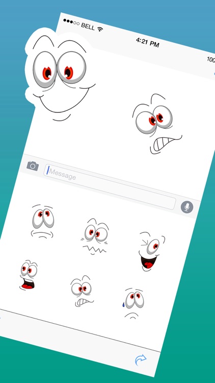 Cute Eyes Expressions Emoji Stickers