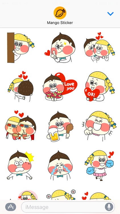 Chestnut Couple - Mango Sticker