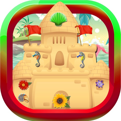 Make sand castle – Robinson island & fun at beach Icon
