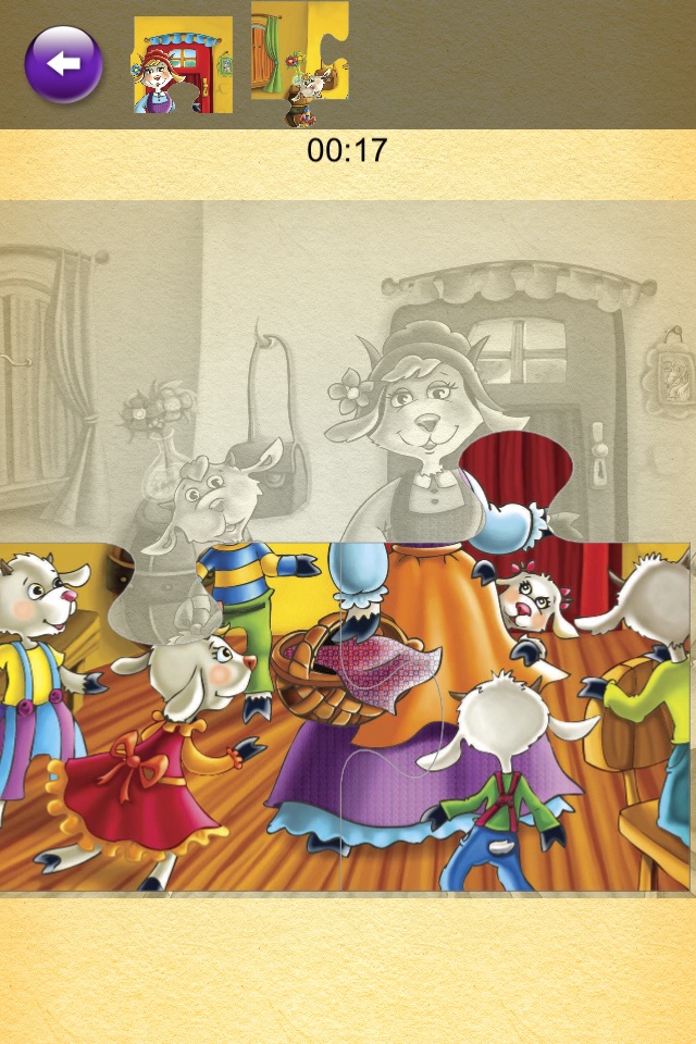 The Wolf and the Seven Kids Puzzle Jigsaw screenshot 2