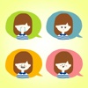Girl Emoji Face Stickers