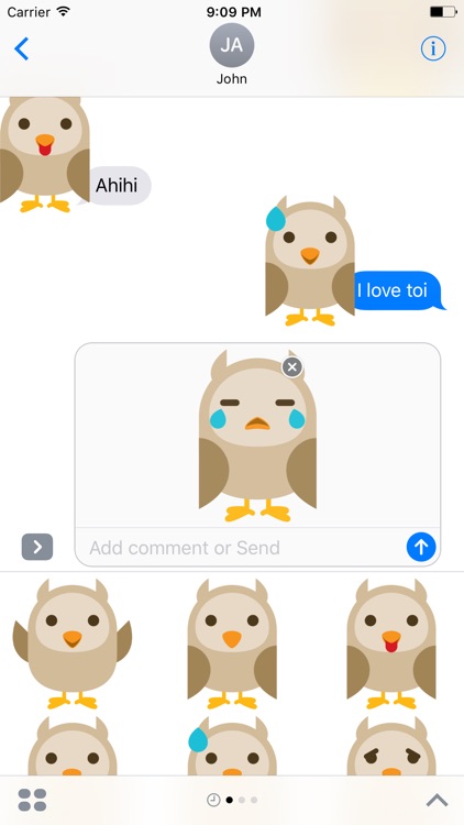 Simple owl emojis - Fx Sticker screenshot-3