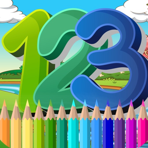 Coloring Book Page Painting Color Game for Kids Icon