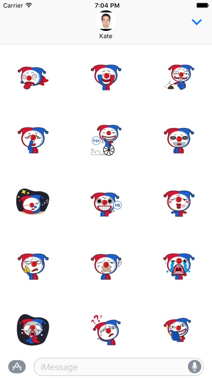 Animated Clown Stickers