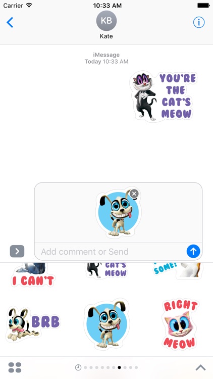 Twistey Wishkers Stickers for iMessage