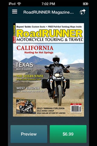RoadRUNNER Motorcycle Magazine screenshot 2