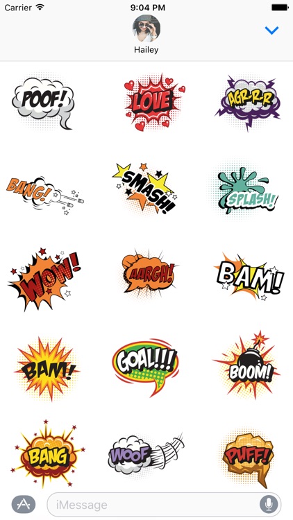 Comic Text Stickers for iMessage