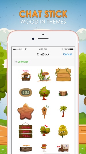 Wood Emoji Stickers Keyboard Themes ChatStick(圖1)-速報App