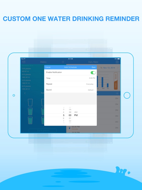 Daily Water Pro for iPad- Water Reminder & Counter