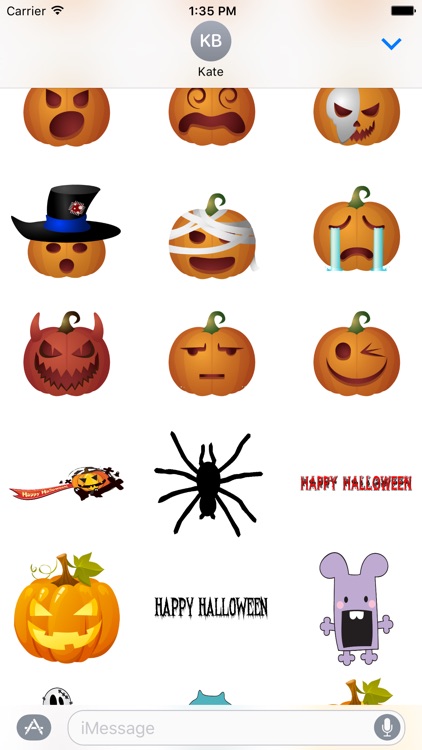 Halloween Stickers and Texts