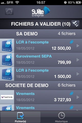 Suite Entreprise Mobile Banque Populaire screenshot 3