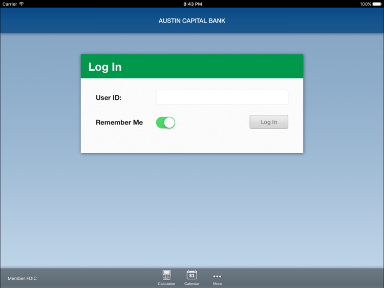 Austin Capital Bank for iPad