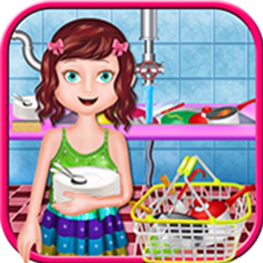 Kitchen Dish Cleaning & Washing - Games for Girls Icon