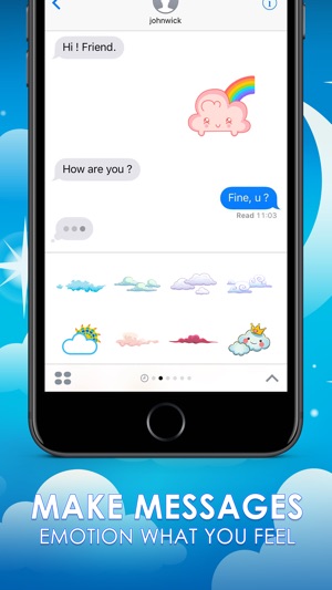 Cloud Stickers Emoji Keyboard Themes ChatStick(圖2)-速報App