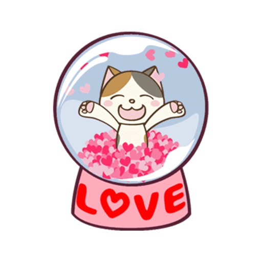 Cat Snow Globe - Animated Stickers icon