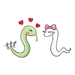 Cute Snake Sticker for iMessage #1