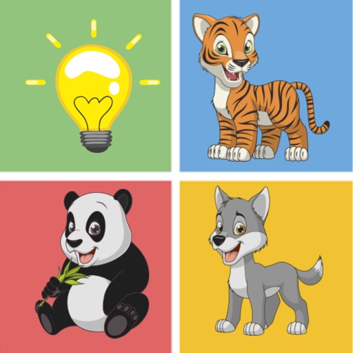 Cute Animal pairs matching remember game preschool icon