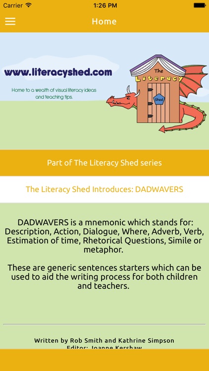 DADWAVERS: A Literacy Shed App