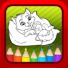 かわいい猫子供のぬりえページ - 幼児のための学習ゲーム - iPadアプリ