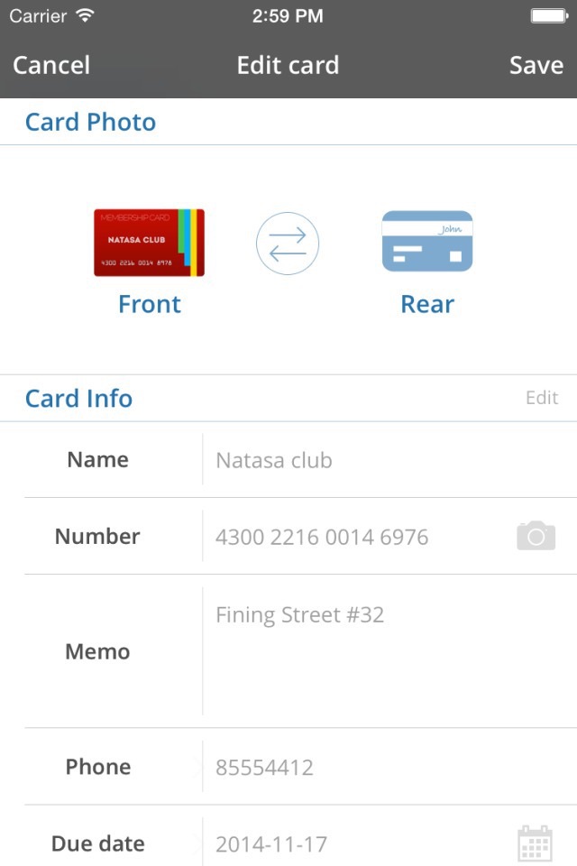 Card Mate - credit wallet screenshot 4