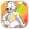 Polar Bear Drawing Coloring Book Game For Kids