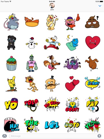 Fun Toons stickers: Mega fun for your daily chats! screenshot 3