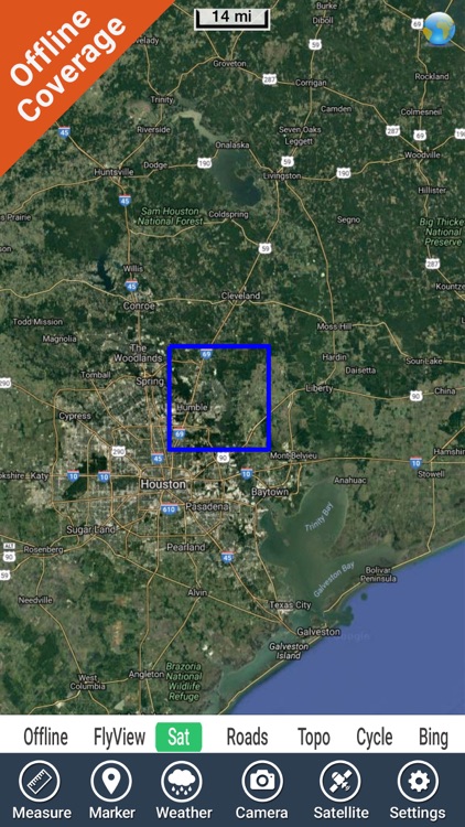 Lake Houston Texas GPS fishing map offline screenshot-4