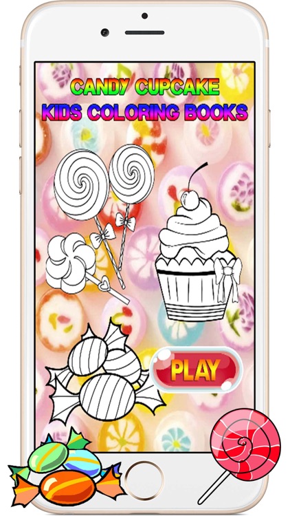 Candy Cookie Cartoon Toddlers Kids Coloring Books