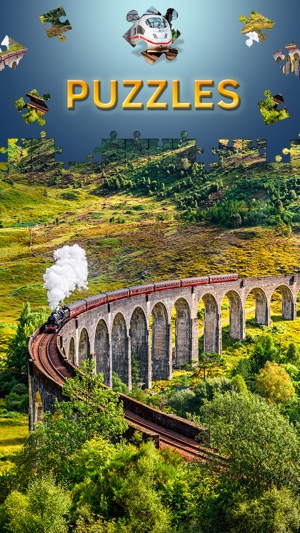 Train Jigsaw Puzzle Games. Premium