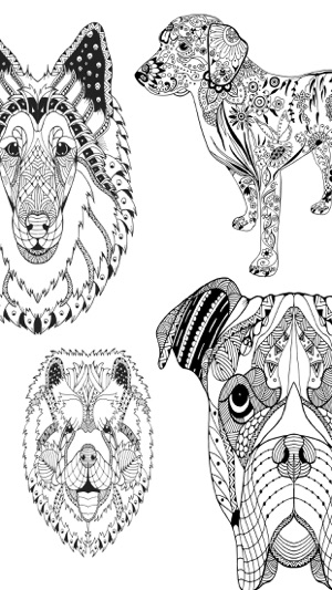 Mandalas dog - Coloring pages for adults(圖5)-速報App