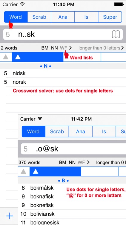 Norsk Words Finder/Norwegian Bokmål/Nynorsk PRO