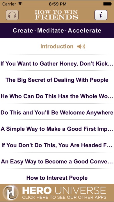 Dale Carnegie’s Secrets To Success derived from, How To Win Friends and Influence People: Teachings on Acquiring Friends, Wealth, Wisdom and Success an Audiobook Meditation Learning Program by Hero Universe Screenshot 3